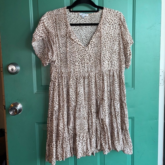 White Birch large animal print dress beautiful ! - Picture 2 of 8